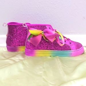 Pink glitter shoes